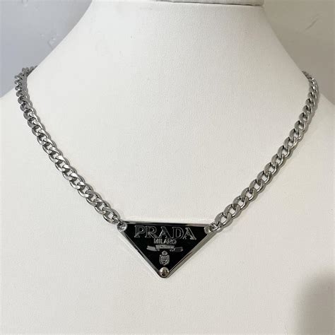 prada chain choker|prada pendant.